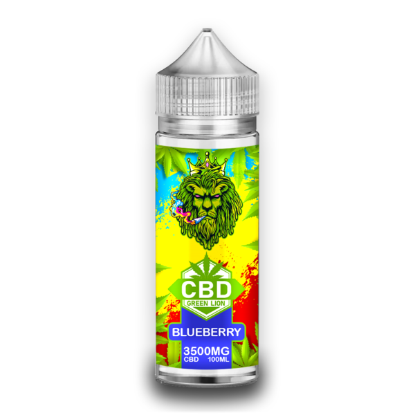 CBD VAPE OLJA GREEN LION 100ML 3500MG - BLUEBERRY