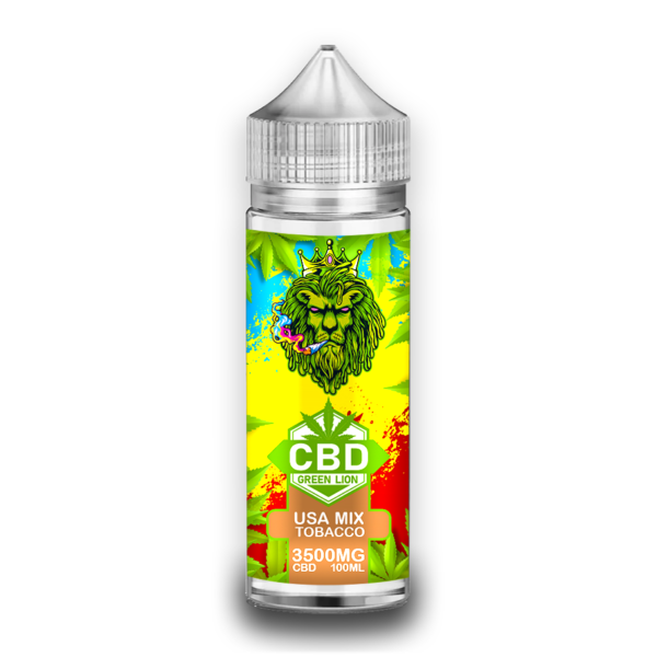 CBD GREEN LION 100ML 3500MG - USA MIX TOBACCO